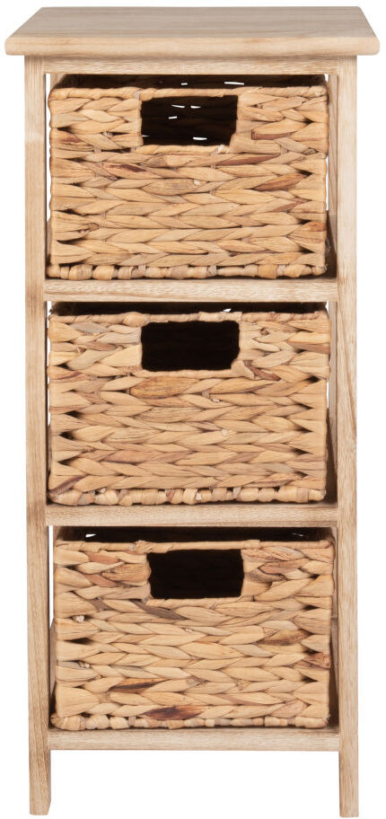 Maisons du Monde Petit meuble de rangement 3 tiroirs en paille