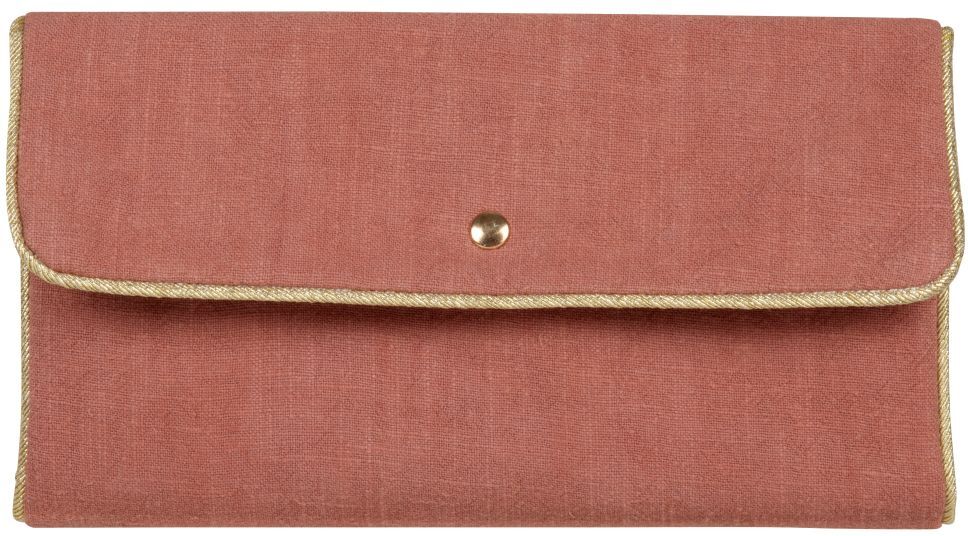 Maisons du Monde Pochette à bijoux rose et écrue