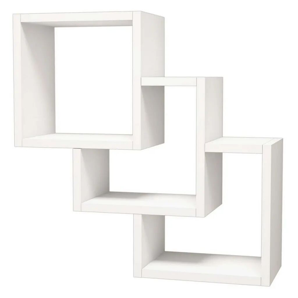 Homemania Étagère murale Three Box 57,9x19,5x57,7 cm Blanc