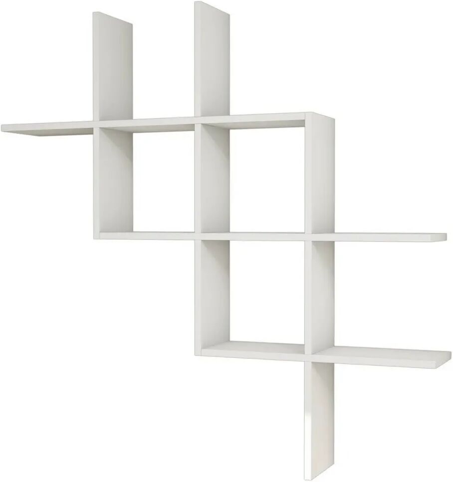 Homemania Étagère murale Boite 125x22x125 cm Blanc