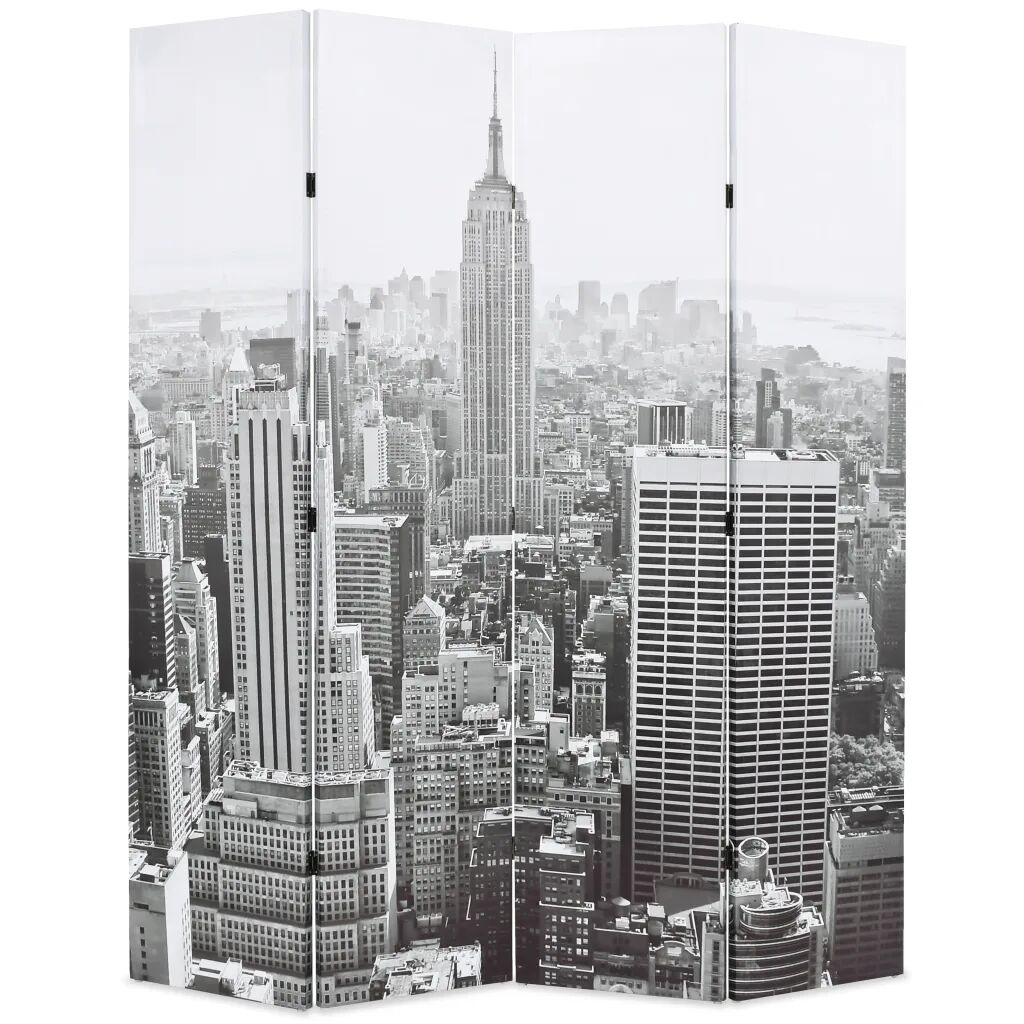 vidaXL Cloison de séparation pliable 160x170 cm New York Noir et blanc