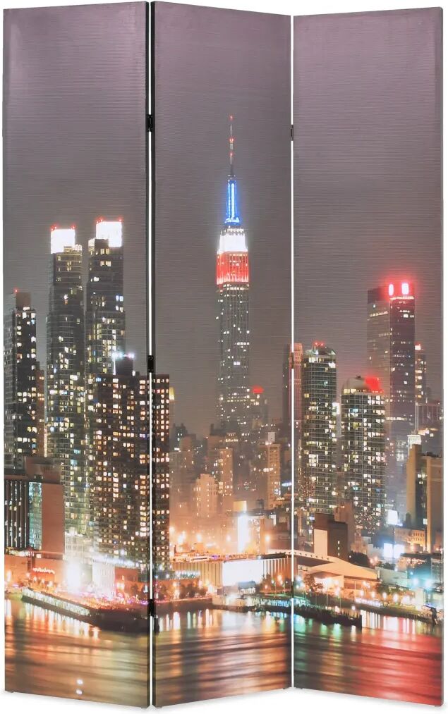 vidaXL Cloison de séparation pliable 120x170 cm New York la nuit