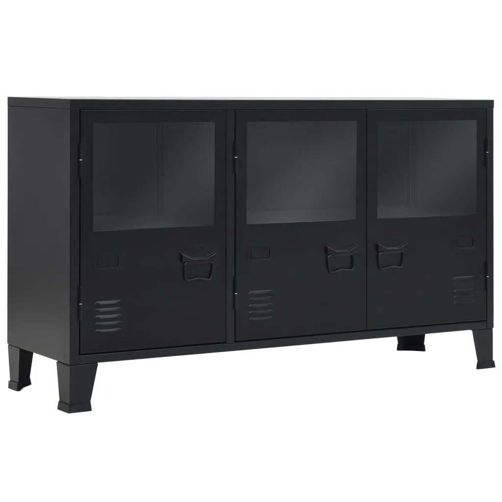 vidaXL Buffet Métal de style industriel 120 x 35 x 70 cm Noir