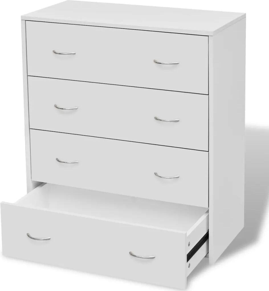 vidaXL Buffet avec 4 tiroirs 60 x 30,5 x 71 cm Blanc