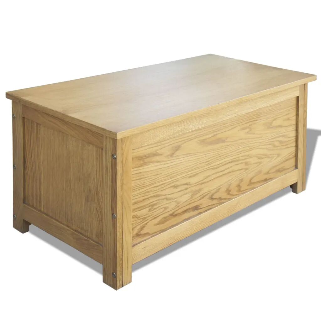 vidaXL Coffre de rangement 90 x 45 x 45 cm Bois de chêne massif