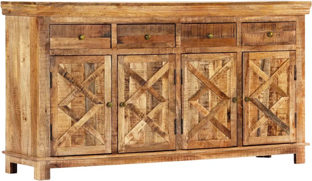 vidaXL Buffet avec 4 tiroirs 160 x 40 x 85 cm Bois massif de manguier