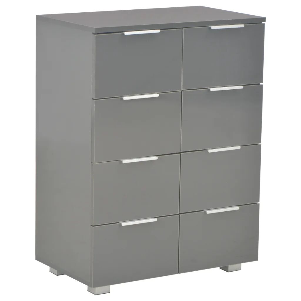 vidaXL Buffet Gris brillant 60x35x80 cm Aggloméré