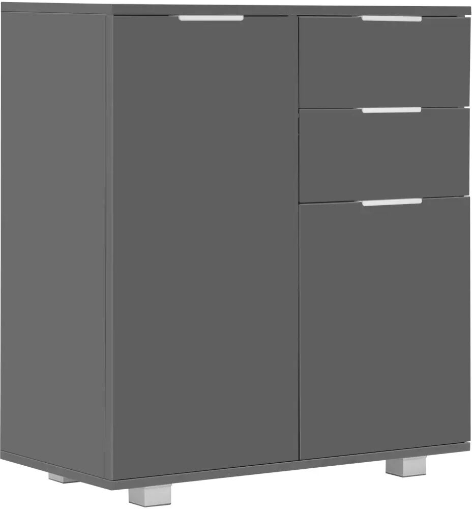 vidaXL Buffet Gris brillant 71 x 35 x 76 cm Aggloméré