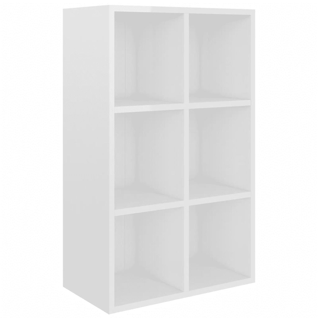 vidaXL Bibliothèque/Buffet Blanc brillant 66x30x97,8 cm Aggloméré