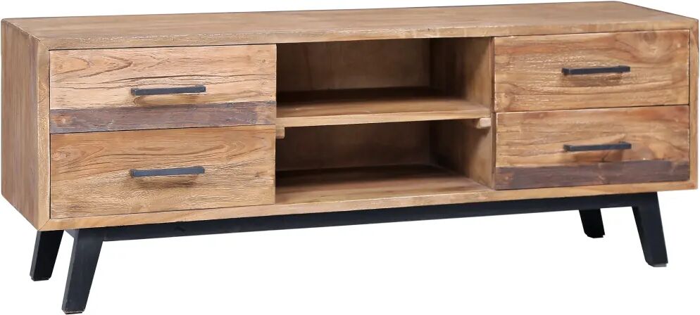 vidaXL Meuble TV 120 x 30 x 45 cm Bois de teck solide