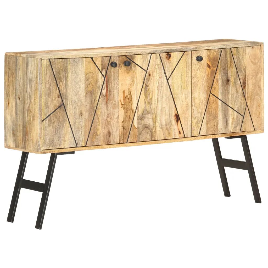 vidaXL Buffet 118x30x75 cm Bois de manguier massif