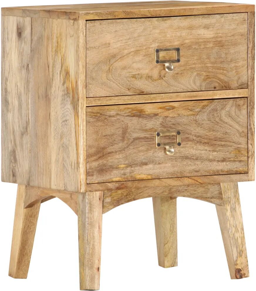 vidaXL Table de chevet 40x35x55 cm Bois de manguier solide