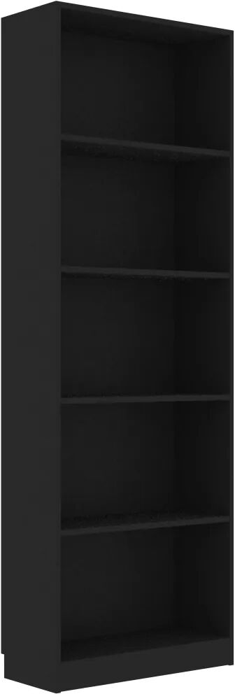 vidaXL Bibliothèque à 5 niveaux Noir 60x24x175 cm Aggloméré