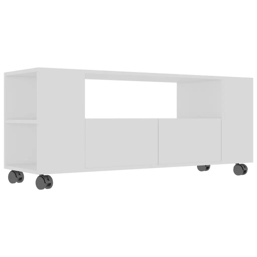 vidaXL Meuble TV Blanc 120 x 35 x 43 cm Aggloméré