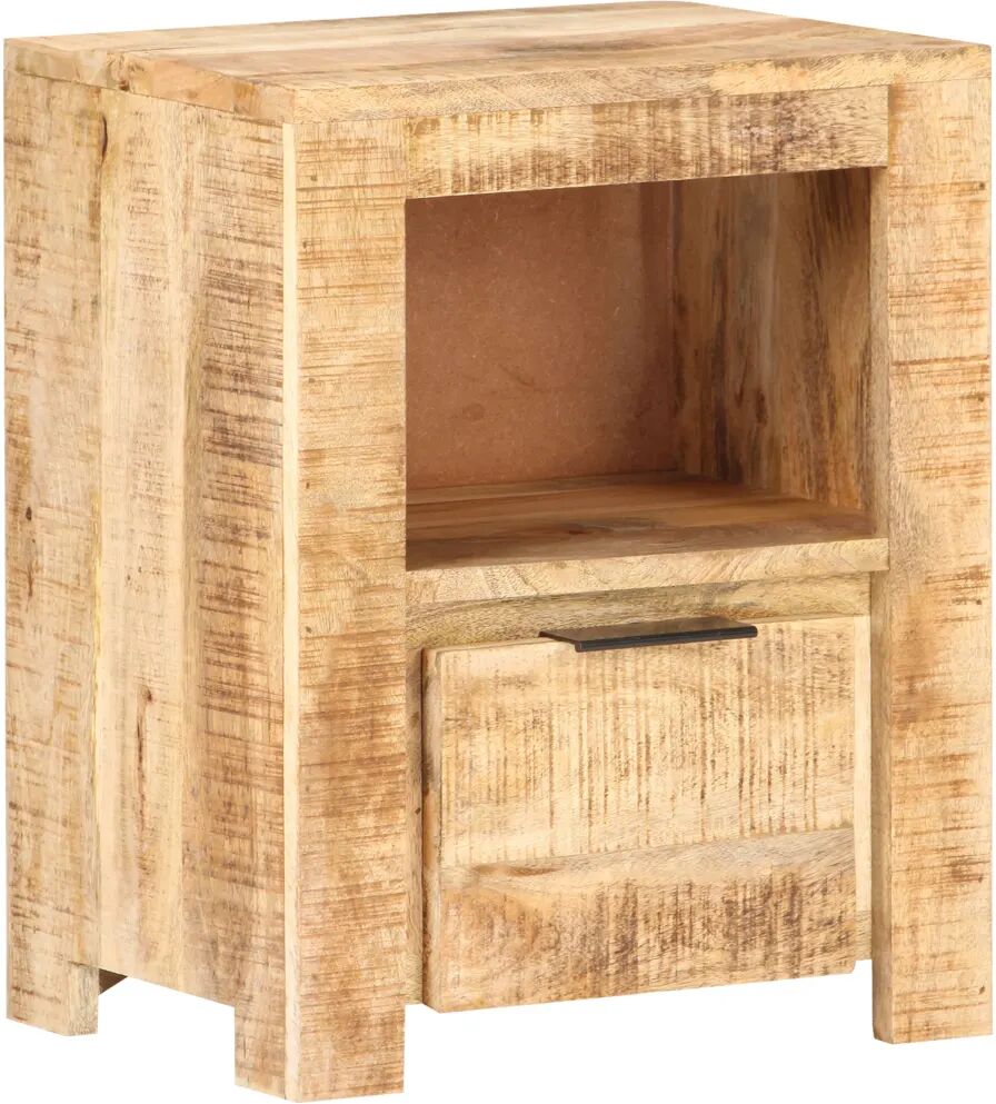 vidaXL Table de chevet 40x30x50 cm Bois de manguier brut