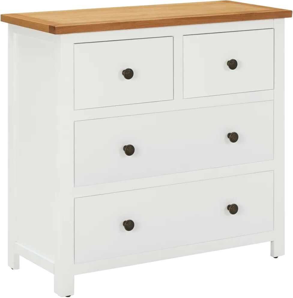 vidaXL Commode 80x35x75 cm Bois de chêne massif