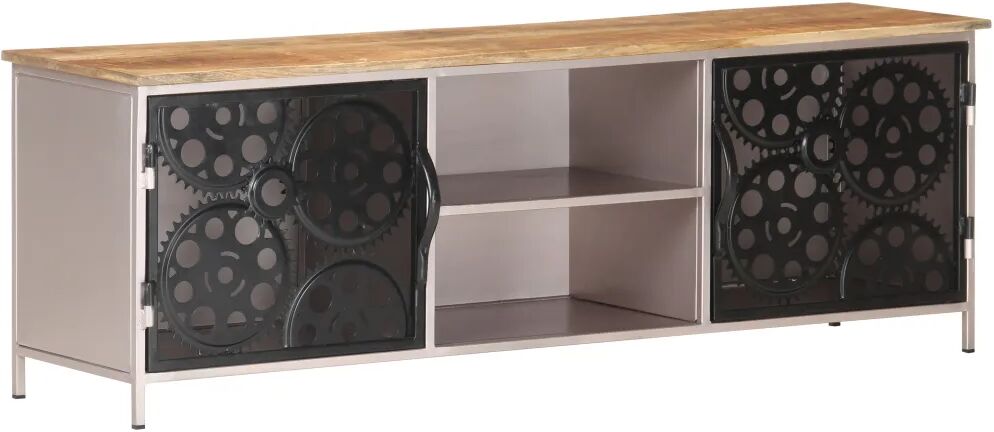 vidaXL Meuble TV 120x30x40 cm Bois de manguier brut