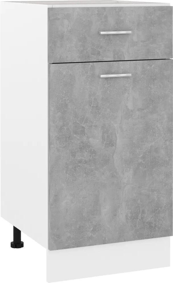 vidaXL Armoire de plancher à tiroir Gris béton 40x46x81,5 cm Aggloméré