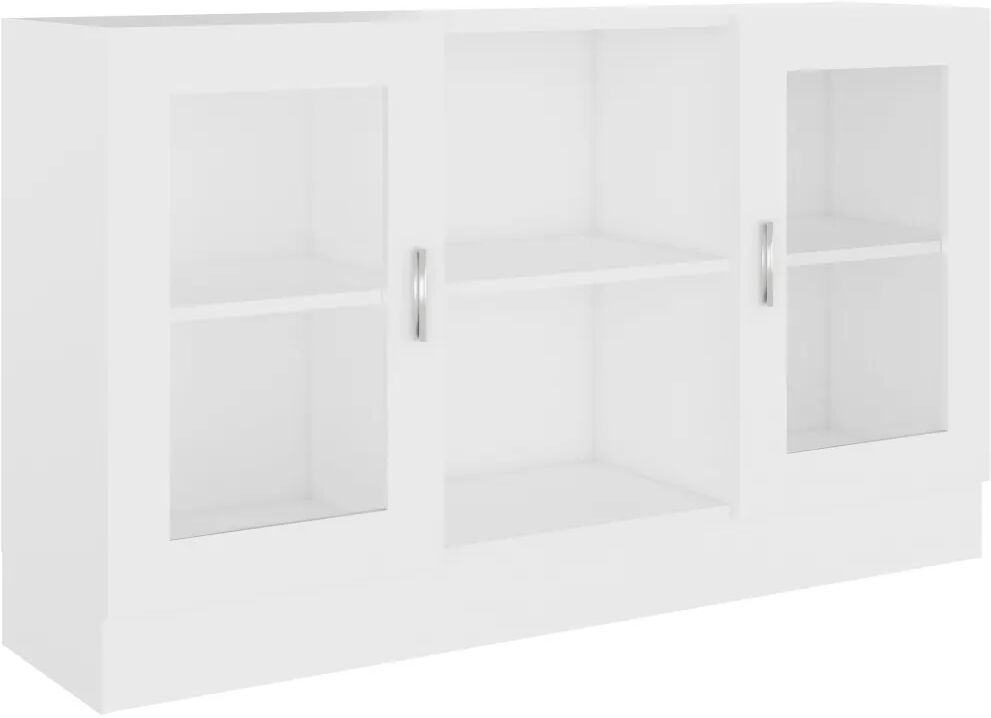 vidaXL Armoire à vitrine Blanc 120x30,5x70 cm Aggloméré