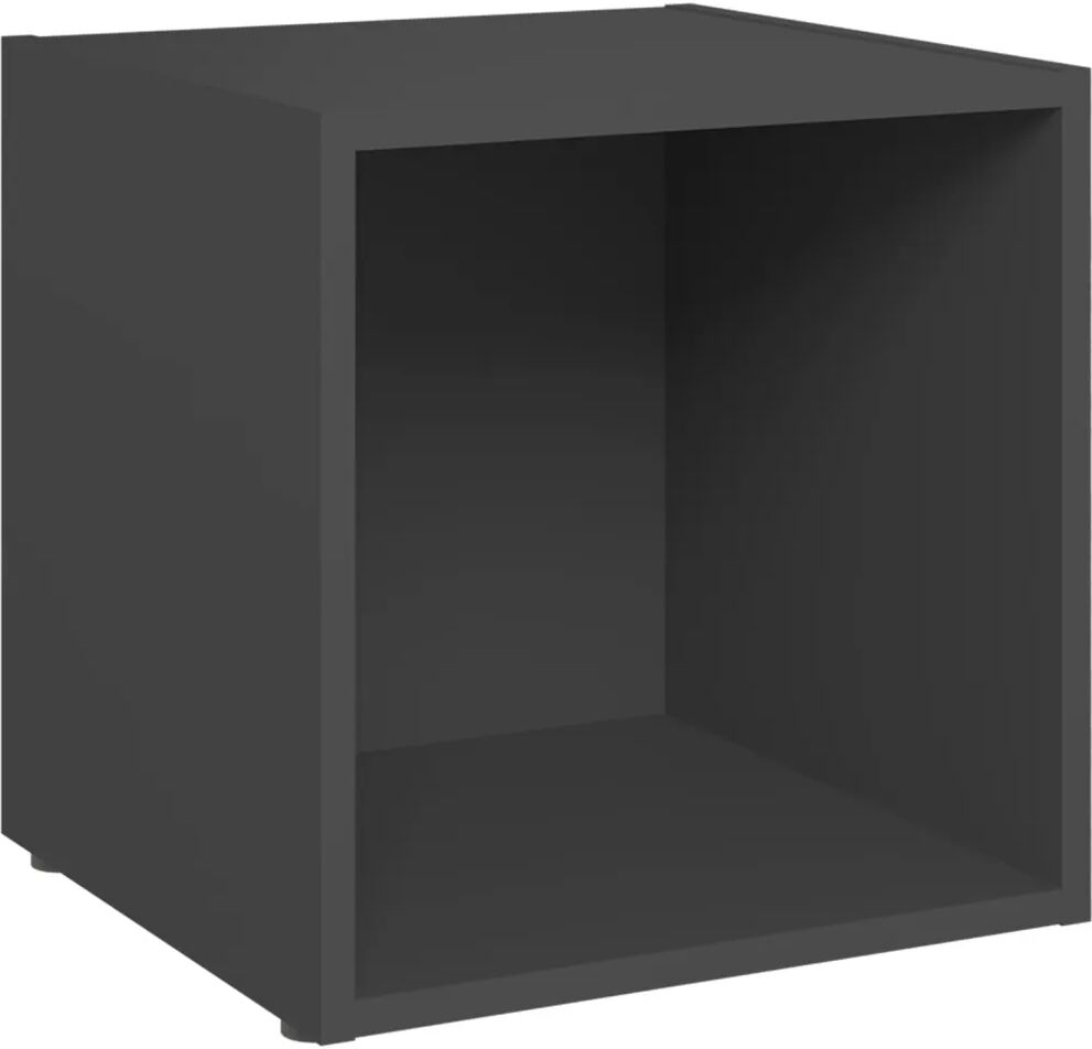 vidaXL Meuble TV Gris 37x35x37 cm Aggloméré