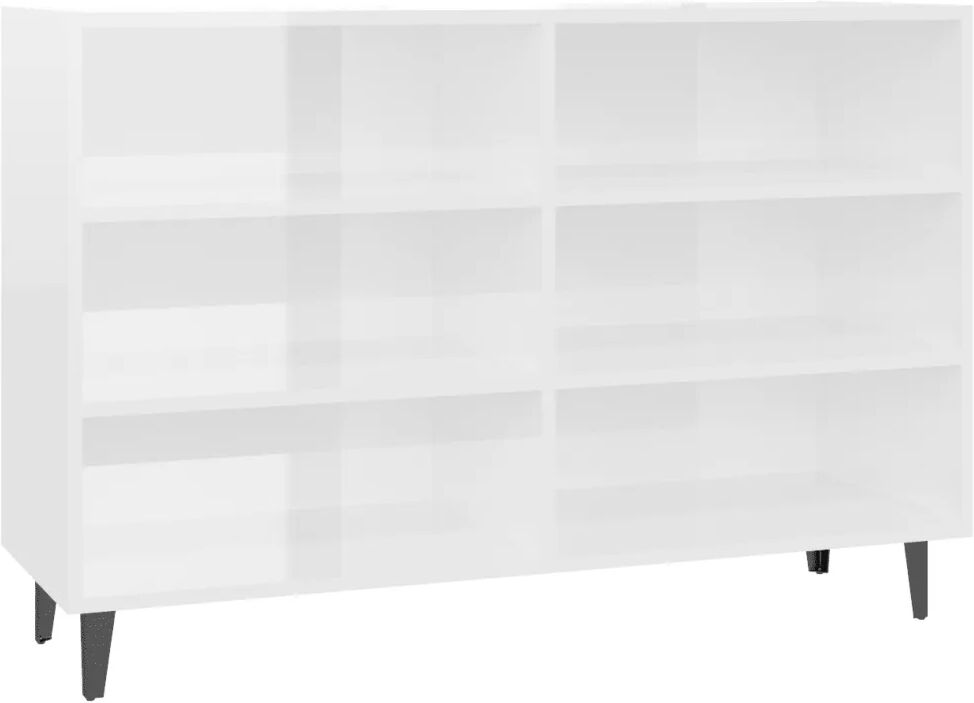 vidaXL Buffet Blanc brillant 103,5x35x70 cm Aggloméré