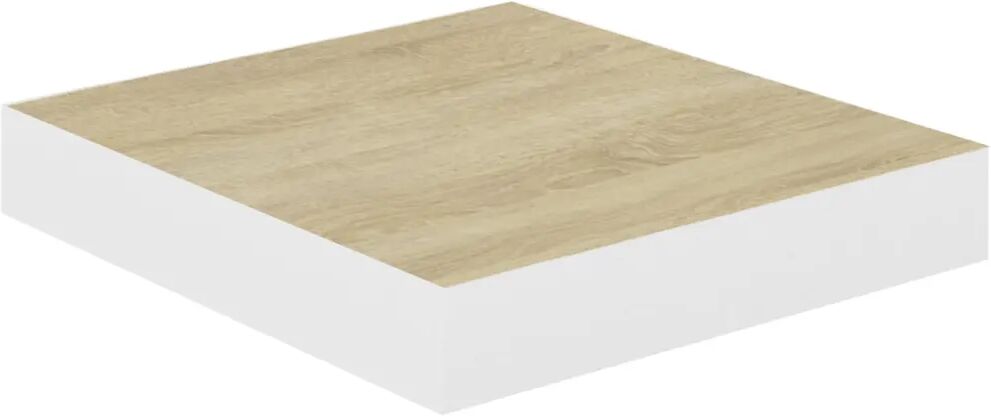 vidaXL Étagère murale flottante Chêne et blanc 23x23,5x3,8 cm MDF