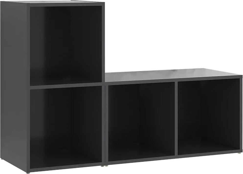 vidaXL Meubles TV 2 pcs Gris 72x35x36,5 cm Aggloméré