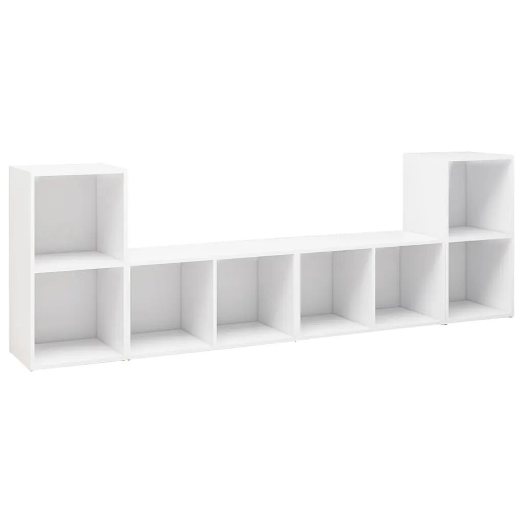 vidaXL Meubles TV 4 pcs Blanc 72x35x36,5 cm Aggloméré