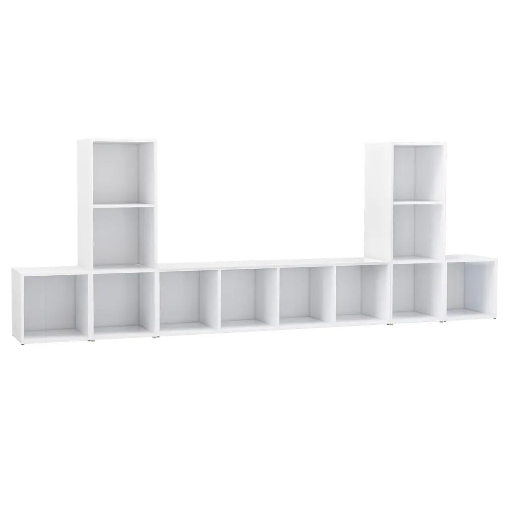 vidaXL Ensemble de meubles TV 5 pcs Blanc Aggloméré