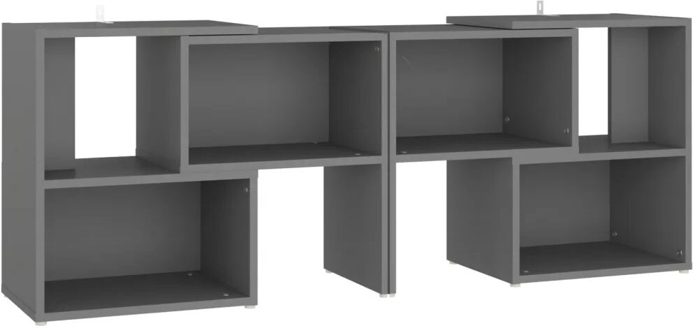 vidaXL Meuble TV Gris 104x30x52 cm Aggloméré