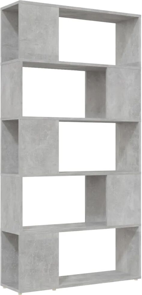 vidaXL Bibliothèque de séparation Gris béton 80x24x155 cm Aggloméré