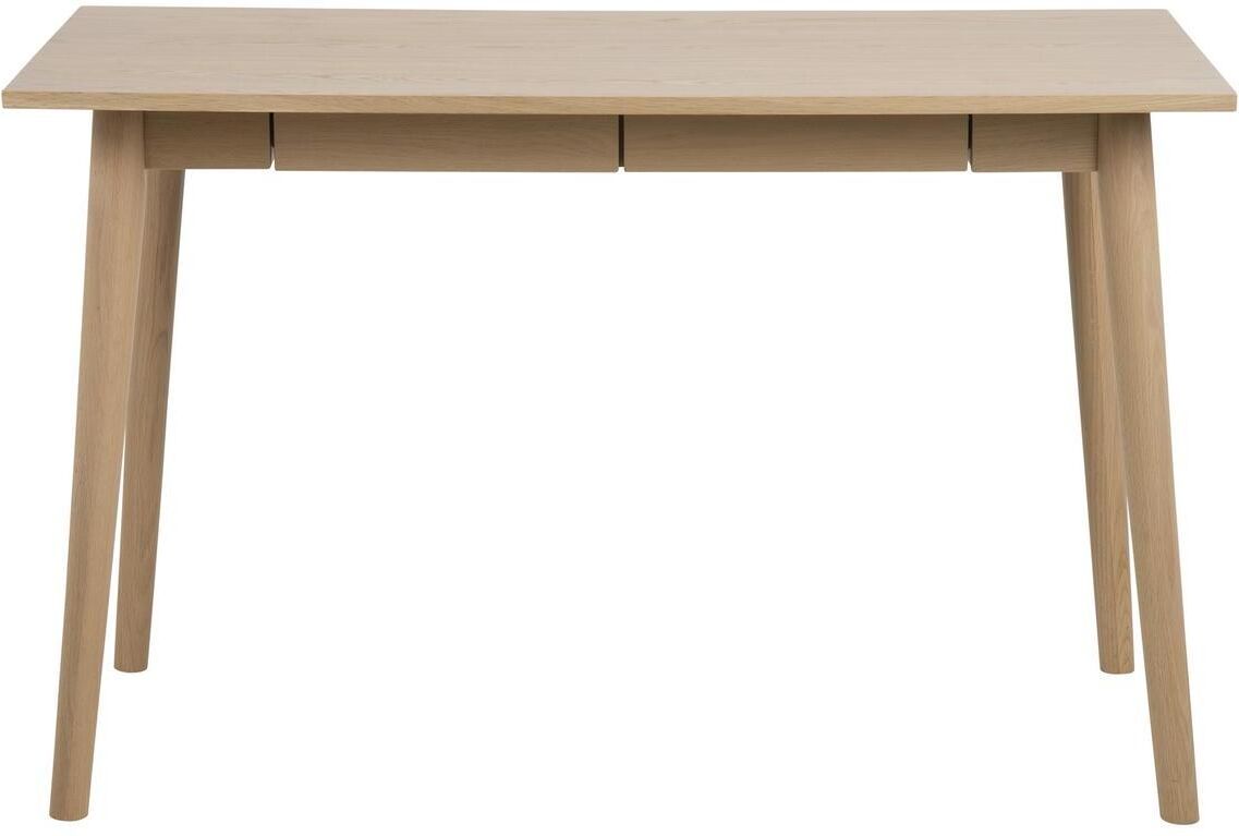 Miliboo Bureau scandinave avec 2 tiroirs finition chêne L120 cm JOYCE