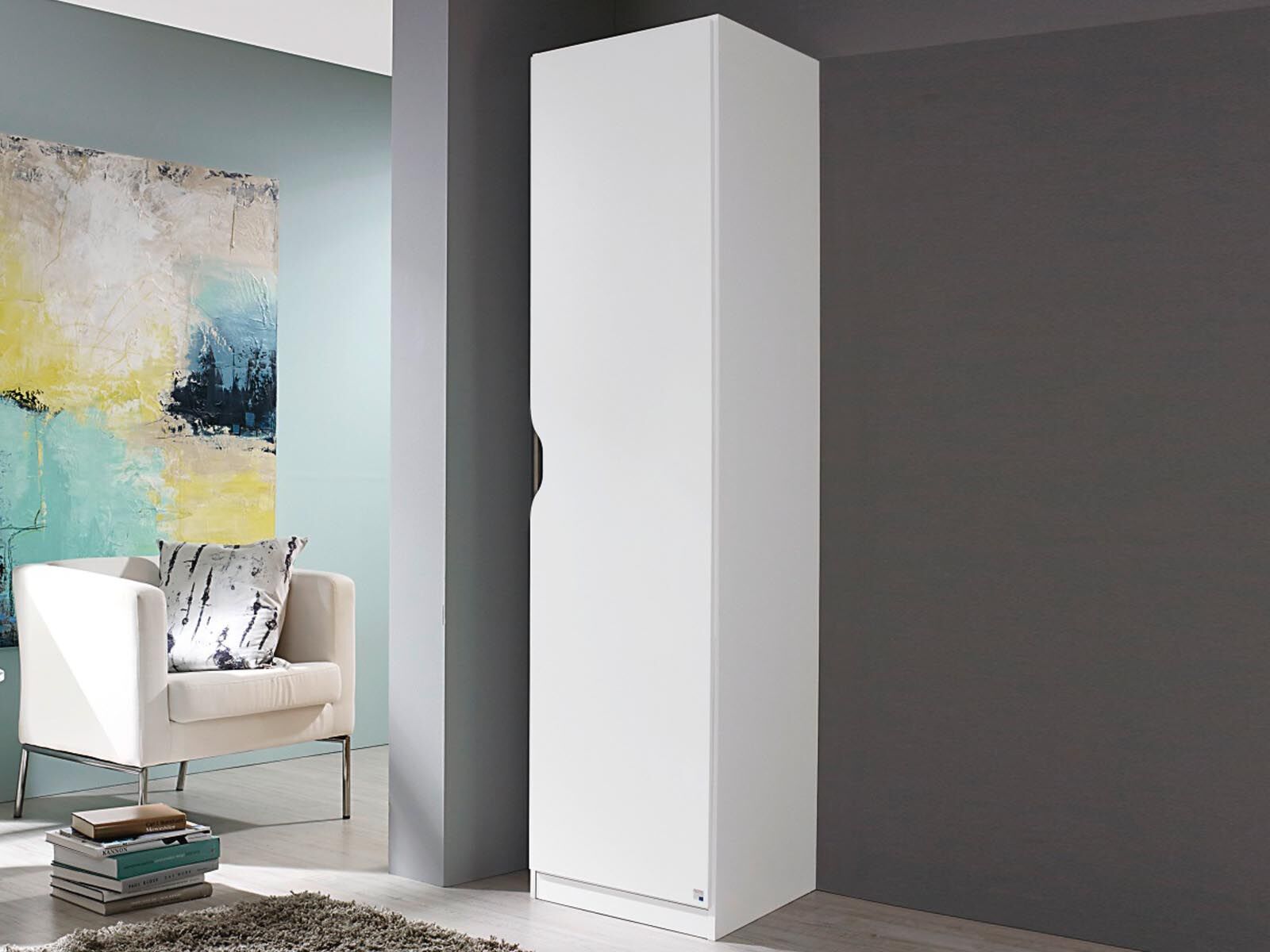 Mobistoxx Armoire FREEDOM 1 porte blanc sans miroir