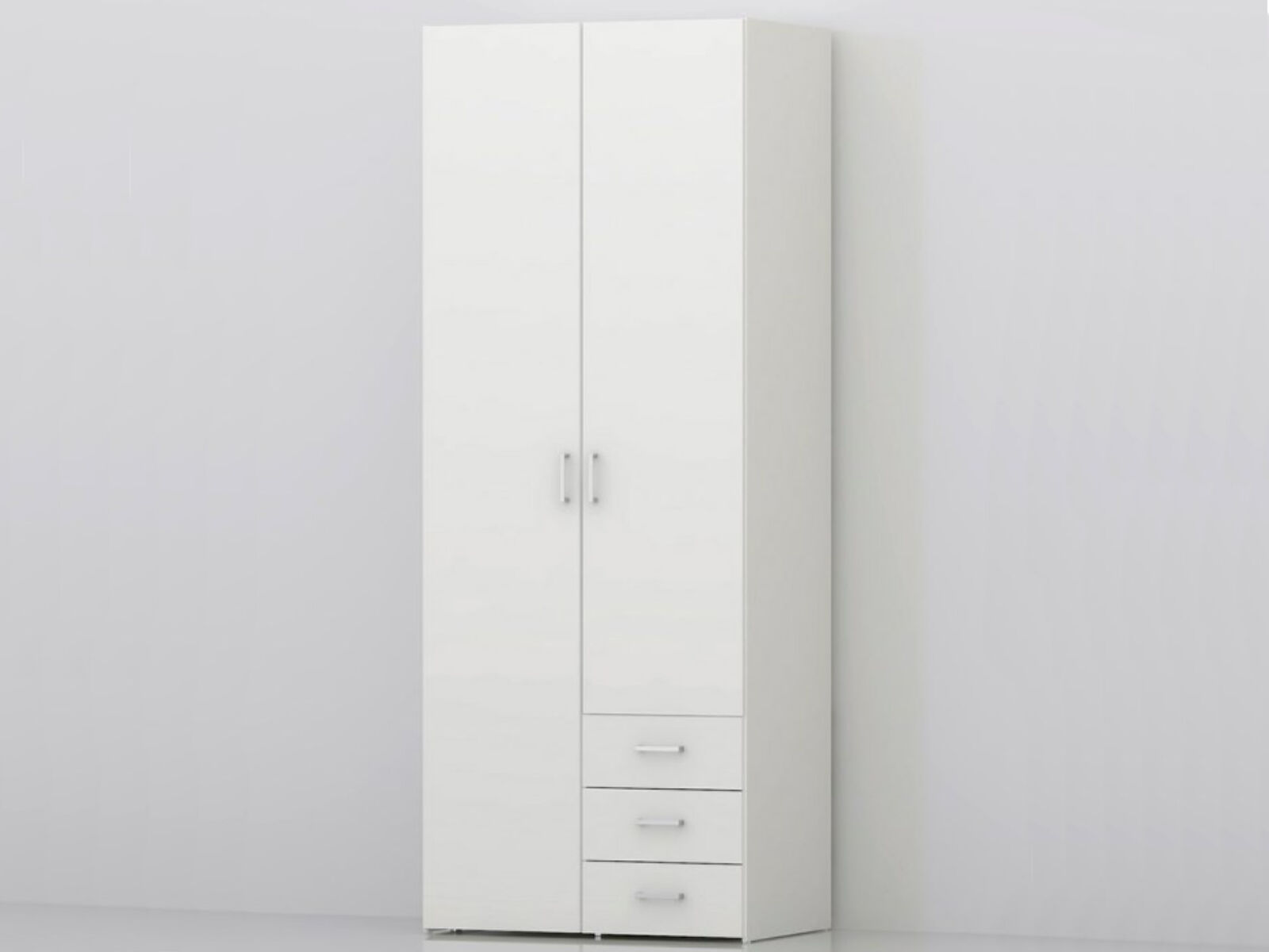 Mobistoxx Armoire SPACIO 2 portes 3 tiroirs blanc