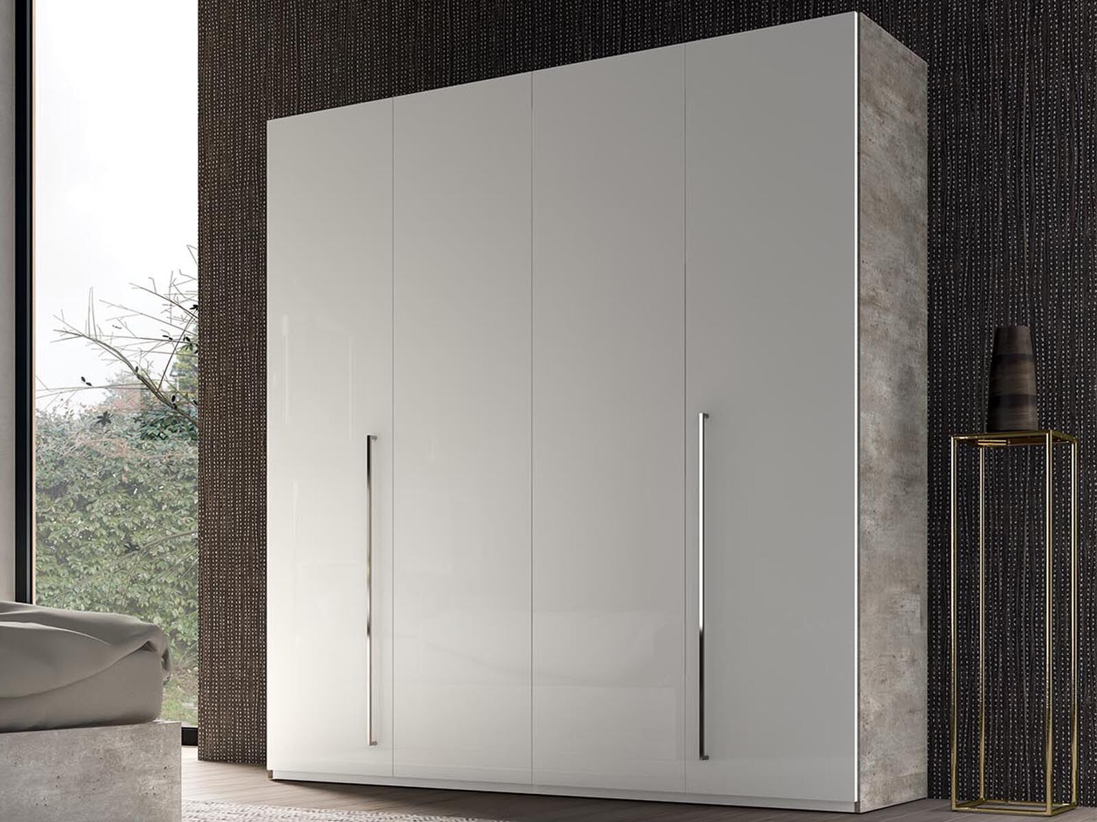 Mobistoxx Armoire TROPICO 4 portes gris