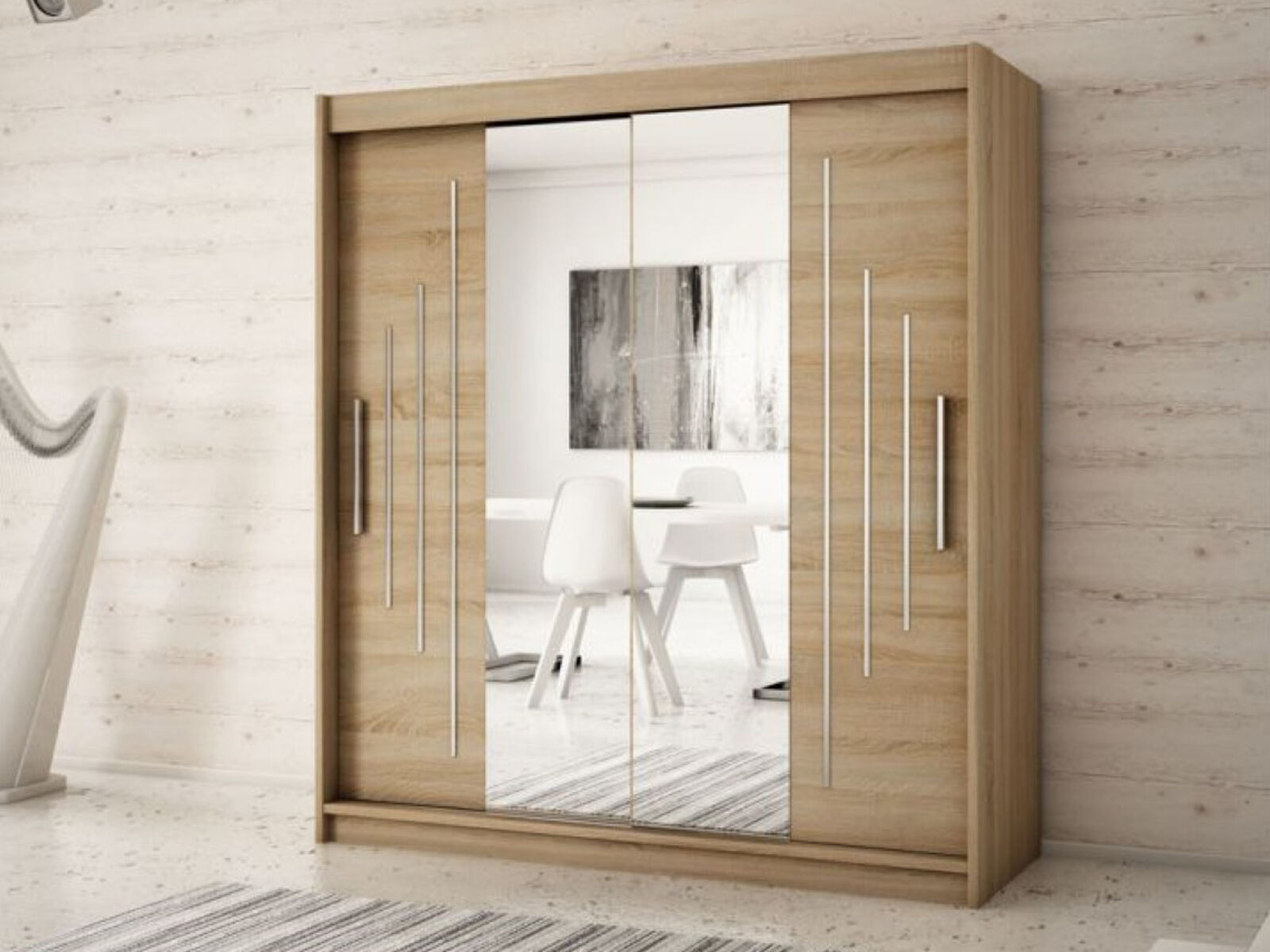 Mobistoxx Armoire YORKSHIRE 2 portes coulissantes 180 cm sonoma