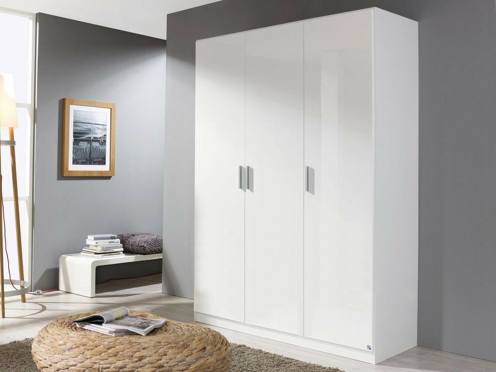 Mobistoxx Armoire CELLON blanc 3 portes blanc brillant