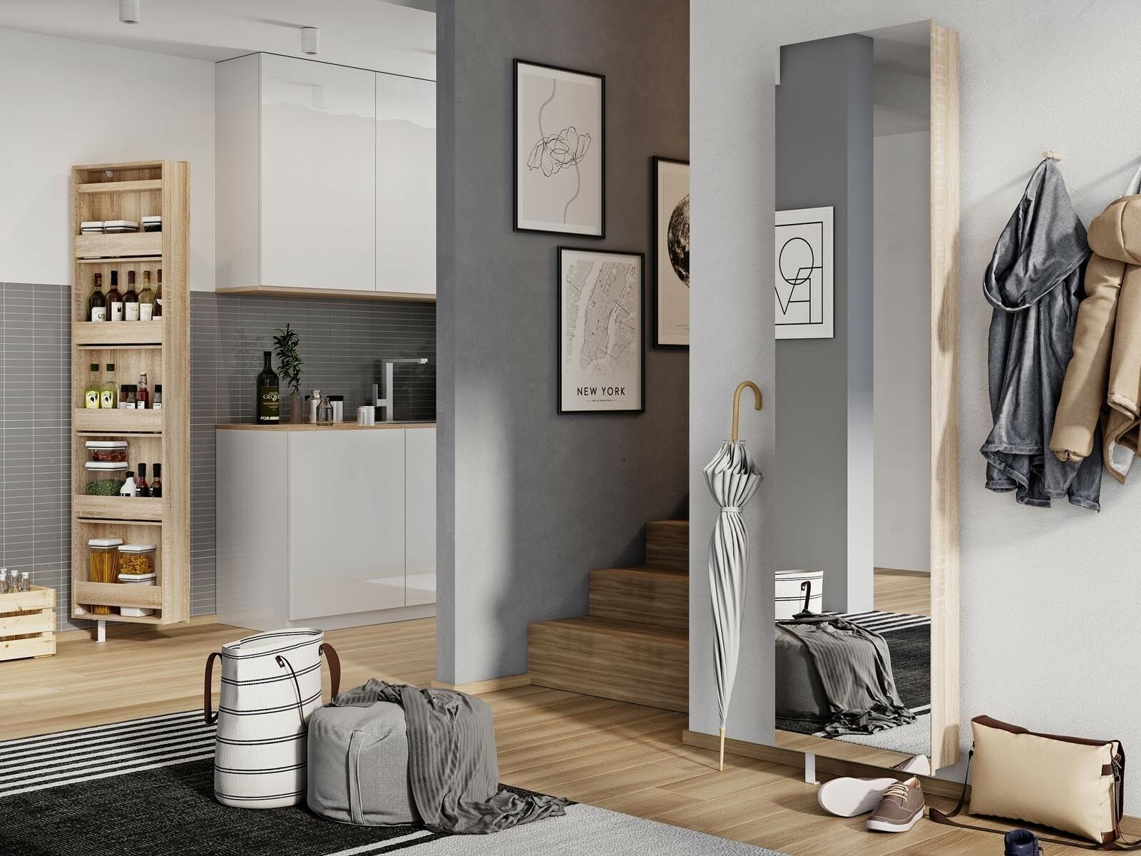 Mobistoxx Armoire rotative RIME sonoma