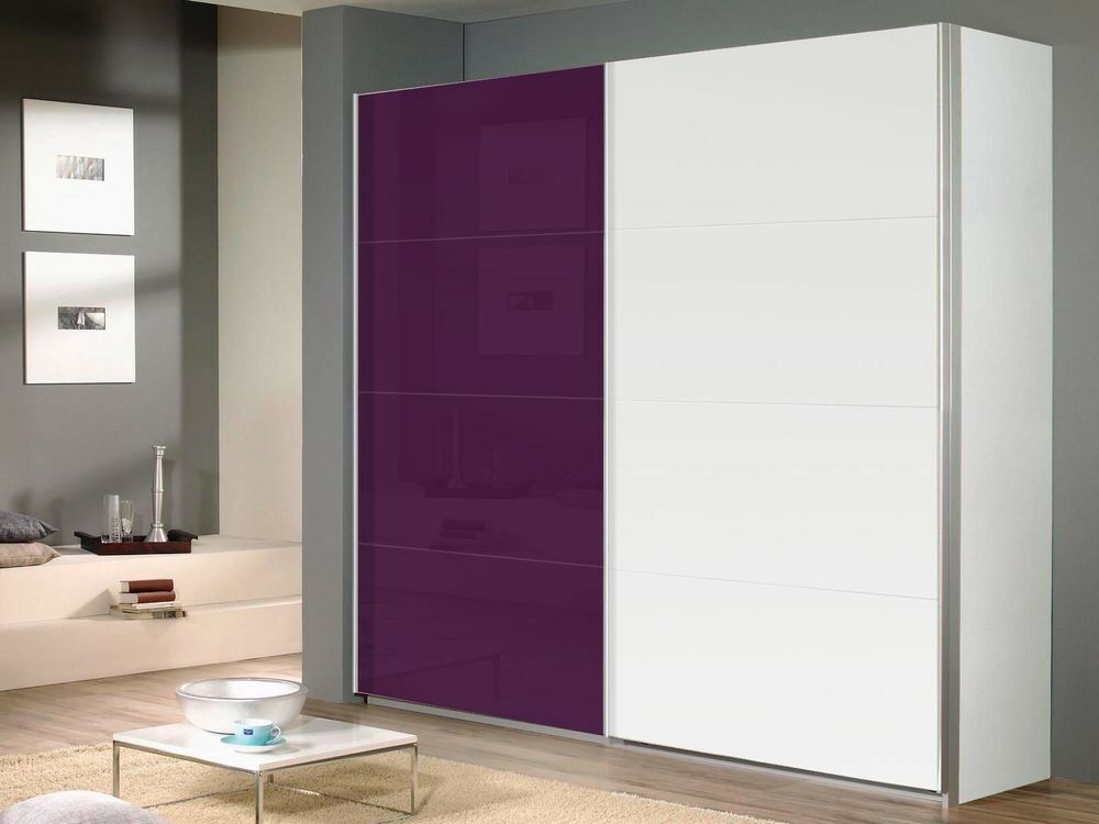 Mobistoxx Armoire QUATUOR 2 portes 226 cm blanc/lila