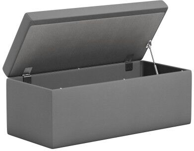 Linea deco Banc avec coffre de rangement en PU gris FANNY - Linea deco