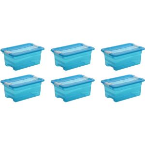 keeeper Aufbewahrungsbox »cornelia«, (Set, 6 St.), mit Deckel, Schiebeverschluss blau