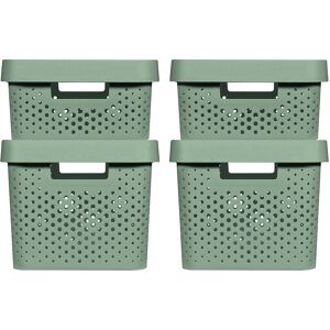 Curver Organizer »INFINITY RECYCLING«, (4 St.), Aufbewahrungsbox, mit... grün