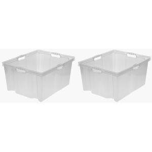 keeeper Organizer »franz«, (Set, 2 St.), Aufbewahrungsboxen xxl, hochwertiger... transparent