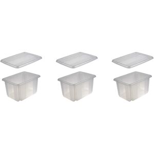 keeeper Organizer »emil«, (Set, 3 St.), Aufbewahrungsbox, 15 L, mit Deckel,... transparent