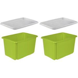 keeeper Aufbewahrungsbox »emil«, (Set, 2 St.), 45 L, mit Deckel, hochwertiger... grün