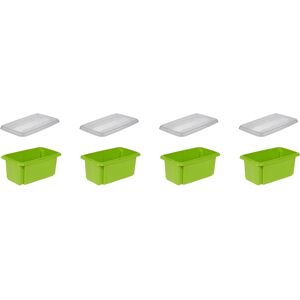keeeper Organizer »emil«, (Set, 4 St.), Aufbewahrungsbox, 7 L, mit Deckel,... grün