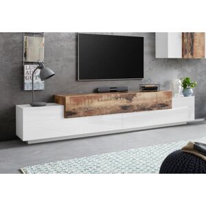 INOSIGN TV-Board »Coro«, Breite ca. 240 cm weiss Hochglanz/ahornfarben