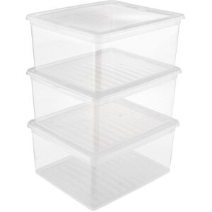 keeeper Aufbewahrungsbox »bea«, (Set, 3 St.), 3 x 18 L, mit Air Control-System transparent