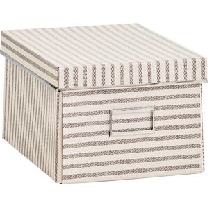 Zeller Present Aufbewahrungsbox »Stripes«, Pappe, beige natur Größe