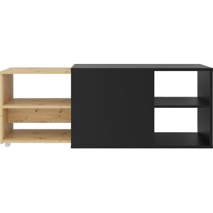 FMD TV-Board »Slide«, ausziehbar auf 129 cm schwarz perl / artisan Eiche Größe
